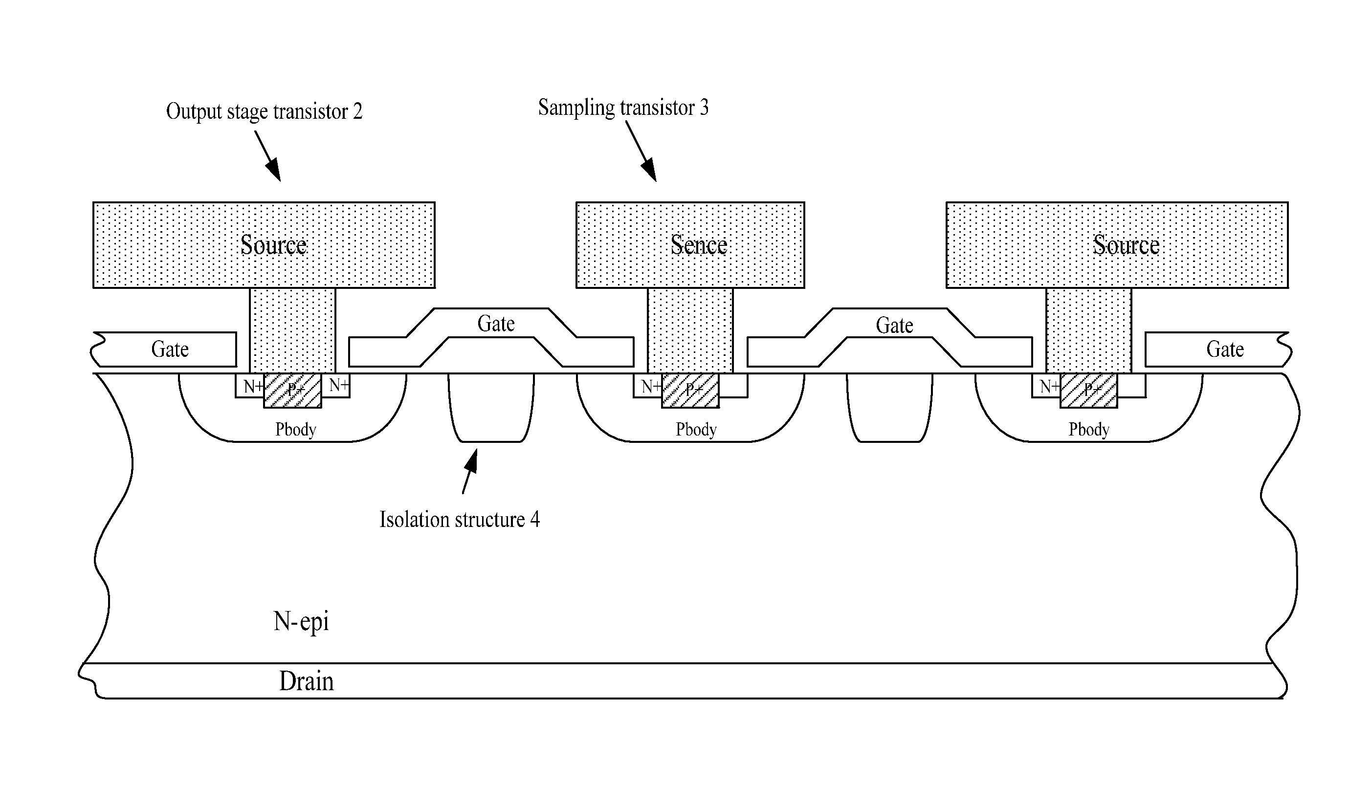 Short-circuit protection structure