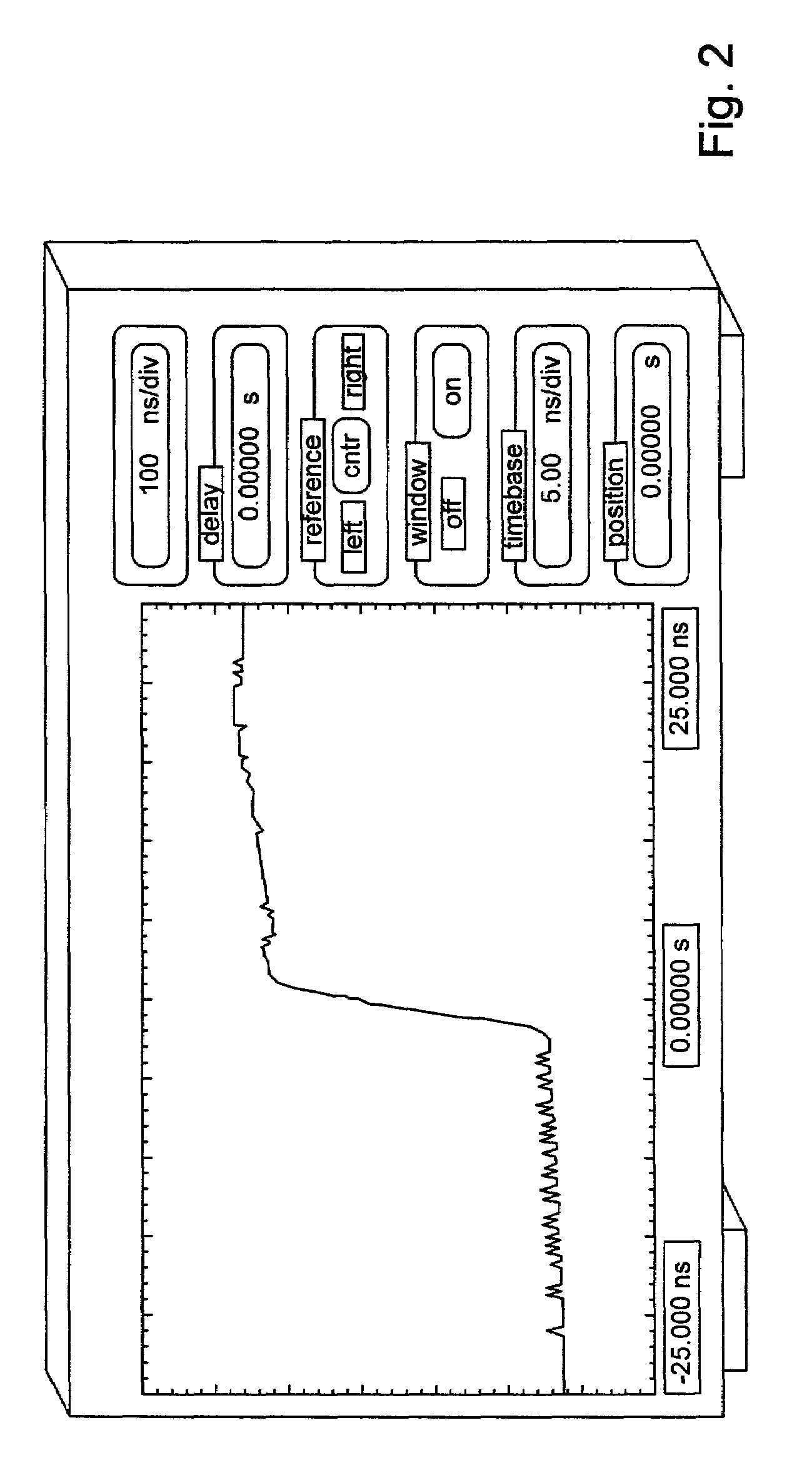 Instrument having a virtual magnifying glass for displaying magnified portions of a signal waveform