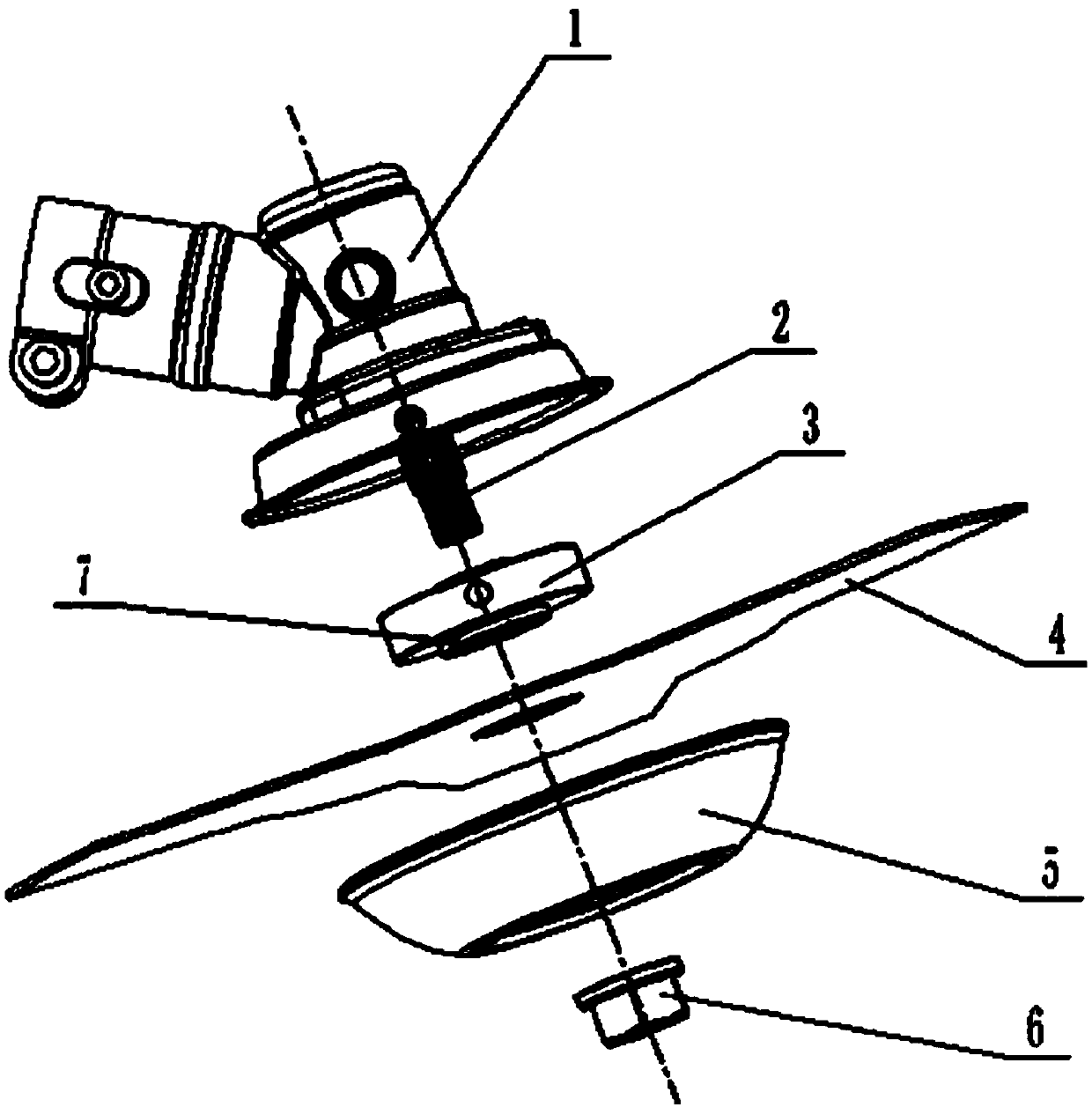 Bush cutter working head connection structure