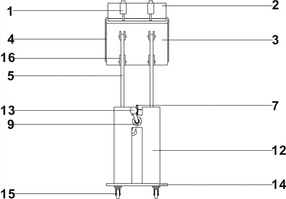 Manual rack type dead-weight loading device for landslide physical model test
