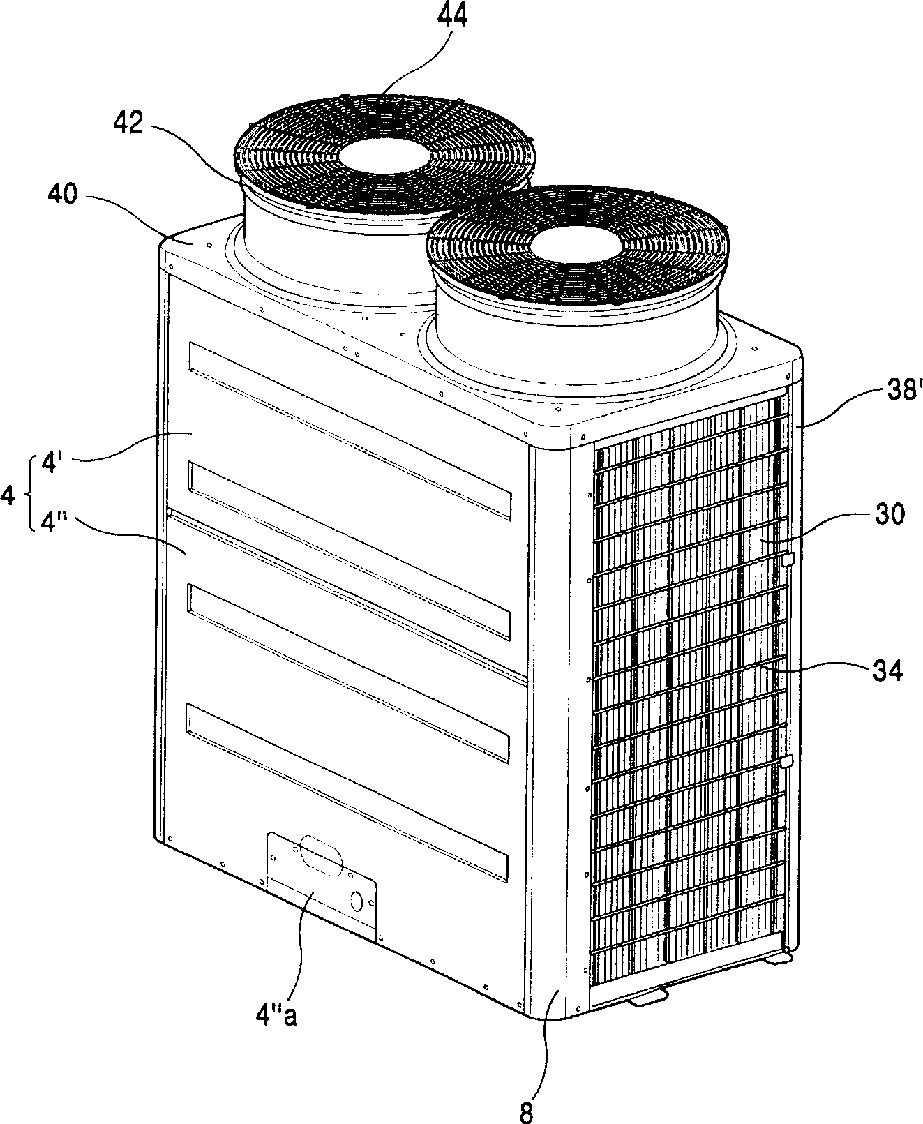 Air conditioner oil separator mounting structure