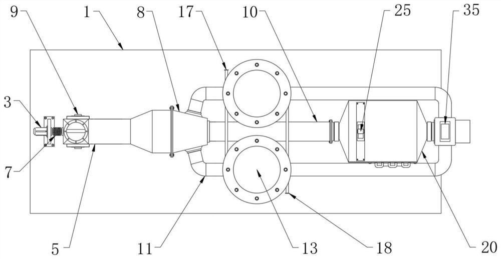 A flue gas treatment device and flue gas waste heat recovery device for magnesium alloy processing