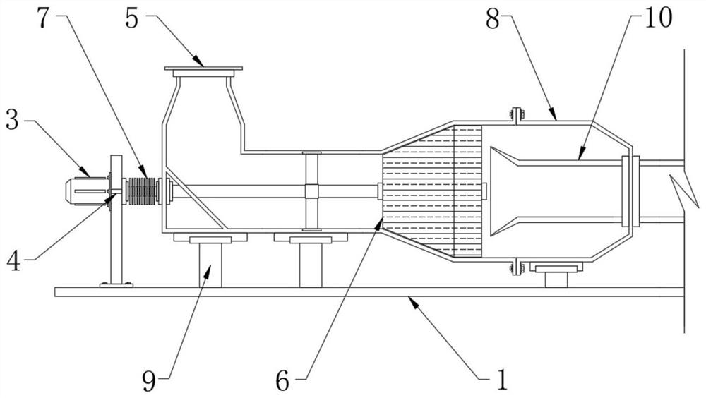 A flue gas treatment device and flue gas waste heat recovery device for magnesium alloy processing