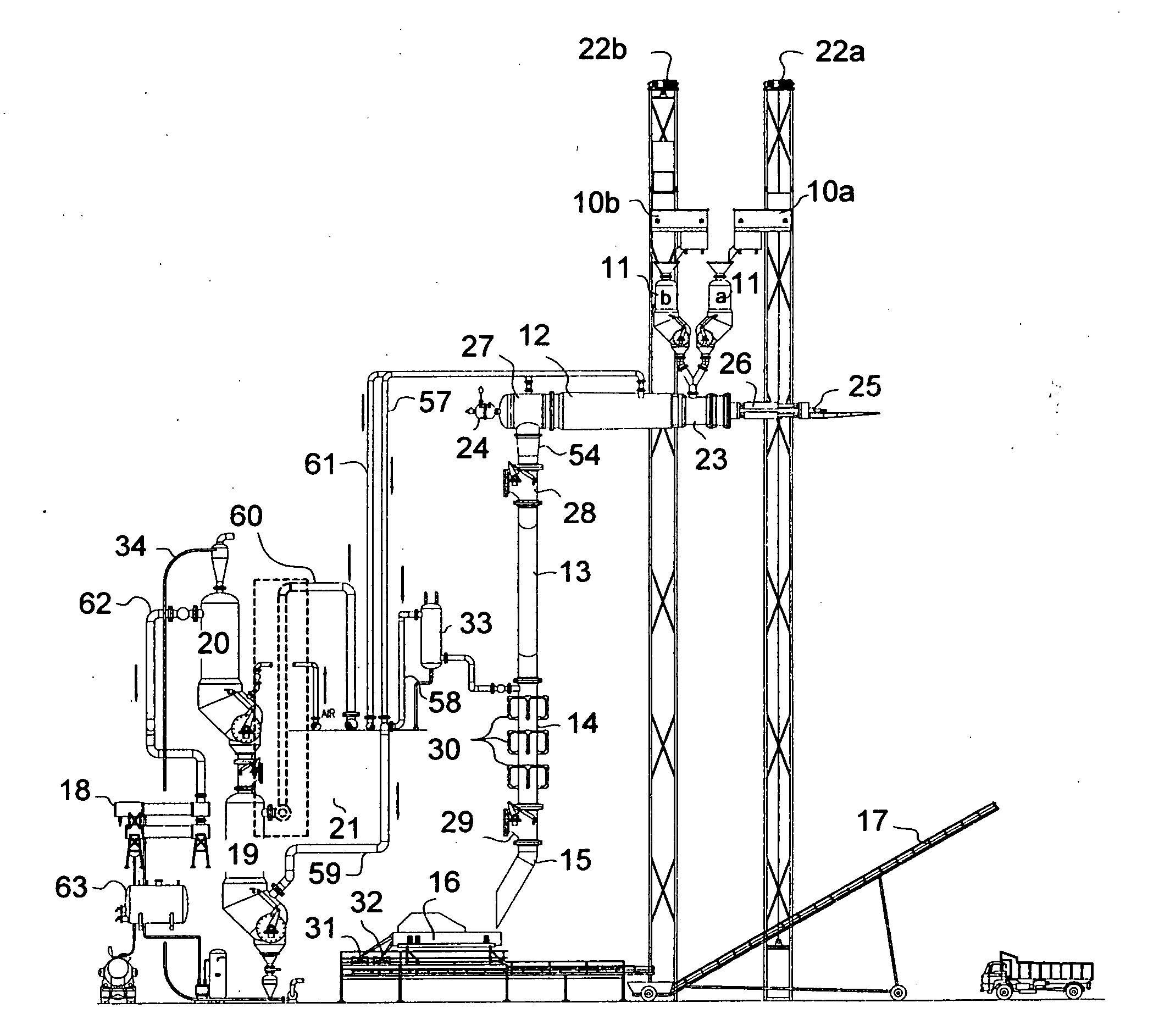 Method and apparatus for continuously carbonizing materials