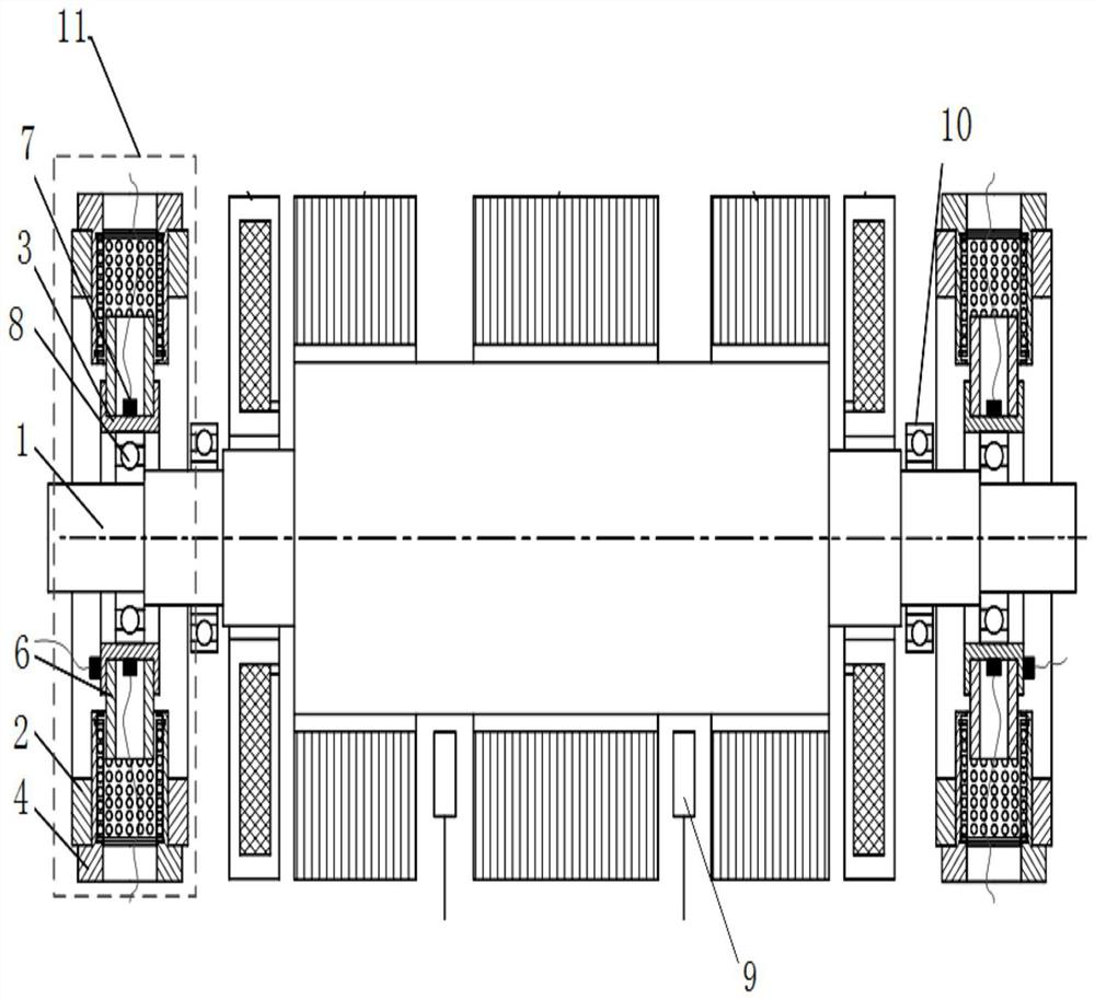 A real-time compensation method for the disturbance force on the rotor in the magnetic suspension bearing system