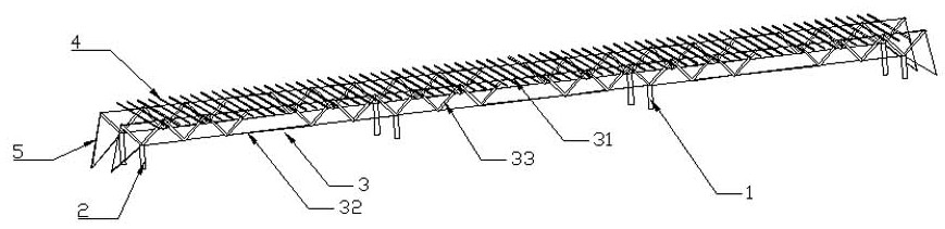 Photovoltaic cable truss support