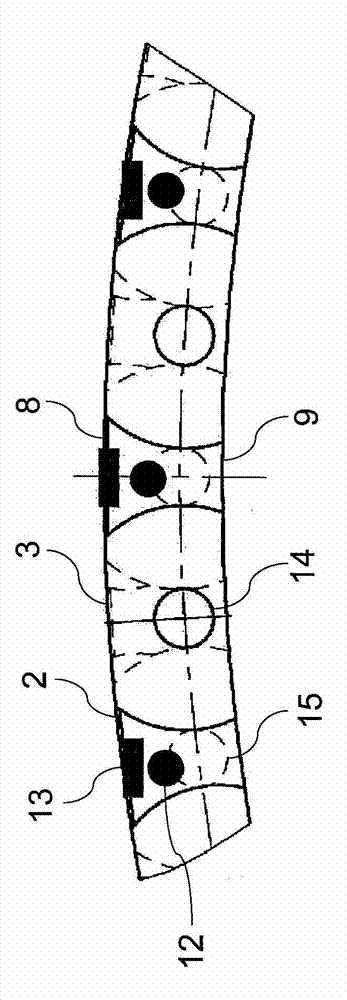Double roller cage for a double-row cylinder roller bearing with mass compensation