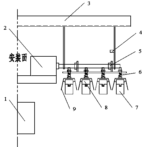 Piecewise sliding contact line power supply connection method and connection device thereof