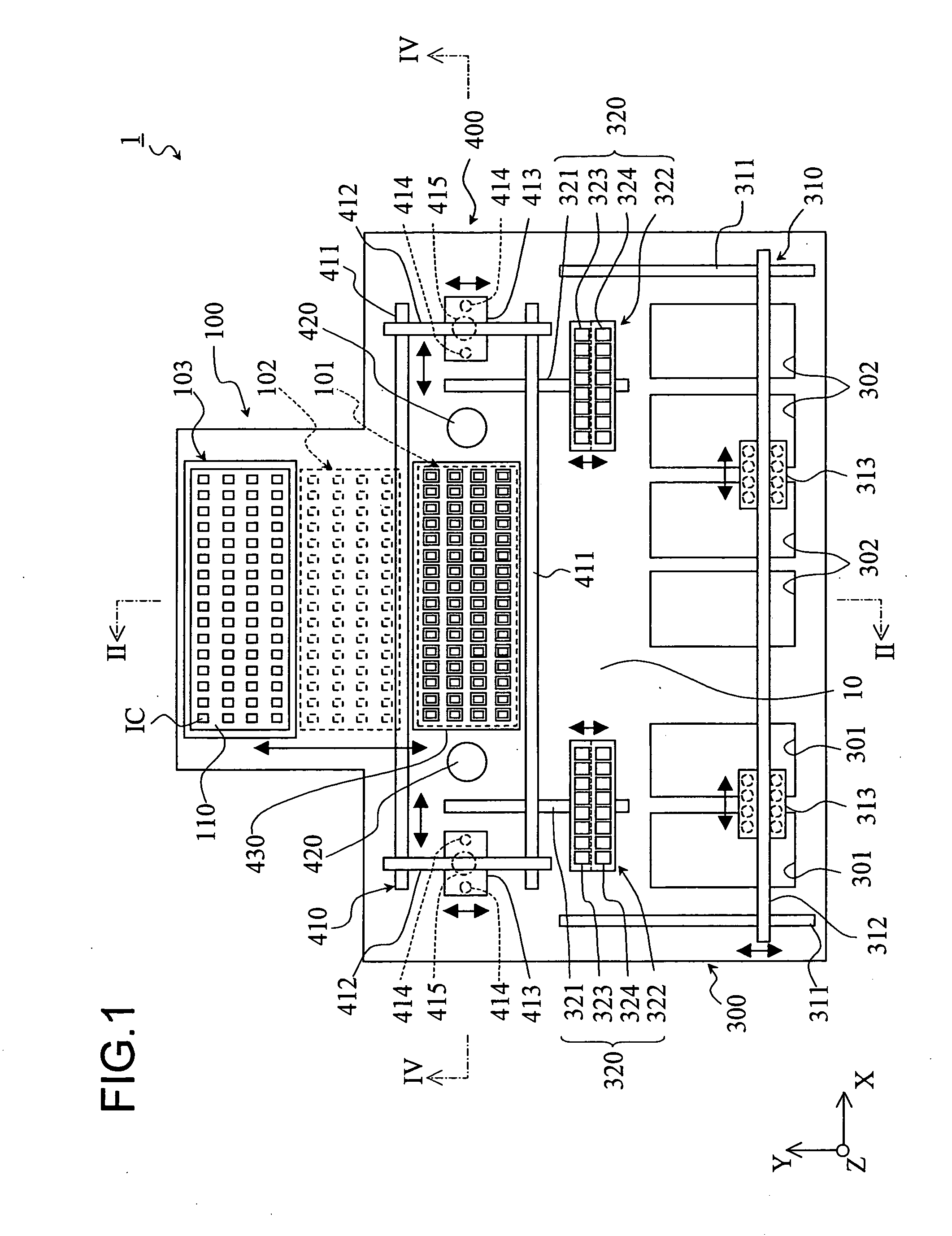 Electronic part test device