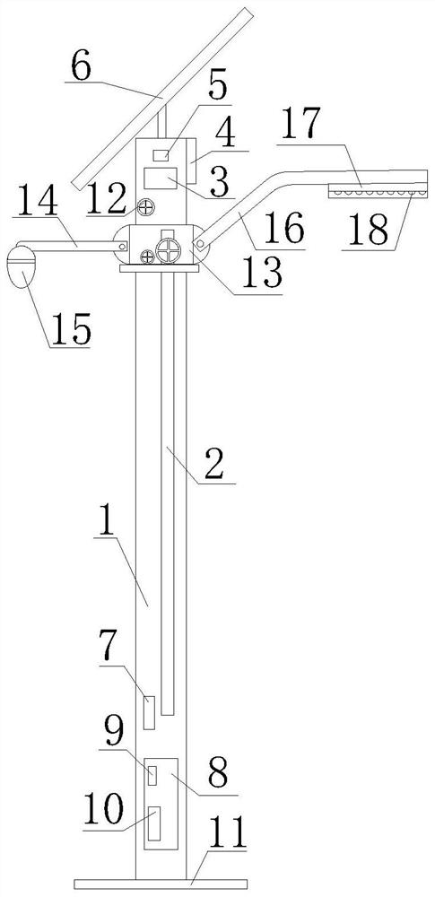Automatic lifting device for street lamp