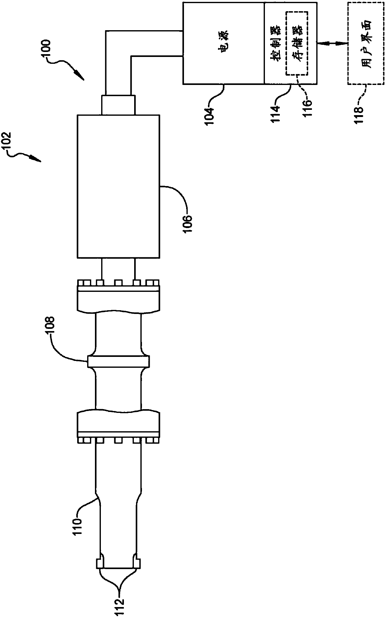 Method and apparatus for detection of broken piezoelectric material of ultrasonic transducer