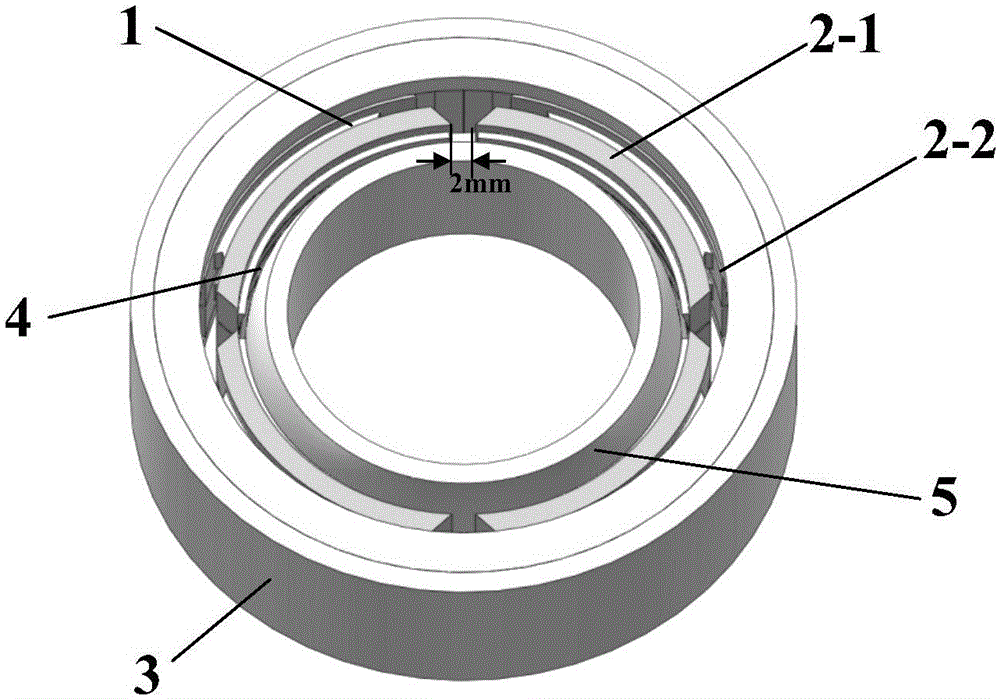 Double-coil radial and spherical pure-electromagnetic bearing