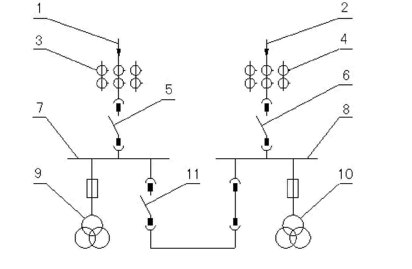 Continuous power supplier and power supply method with single-trunk segmental wiring