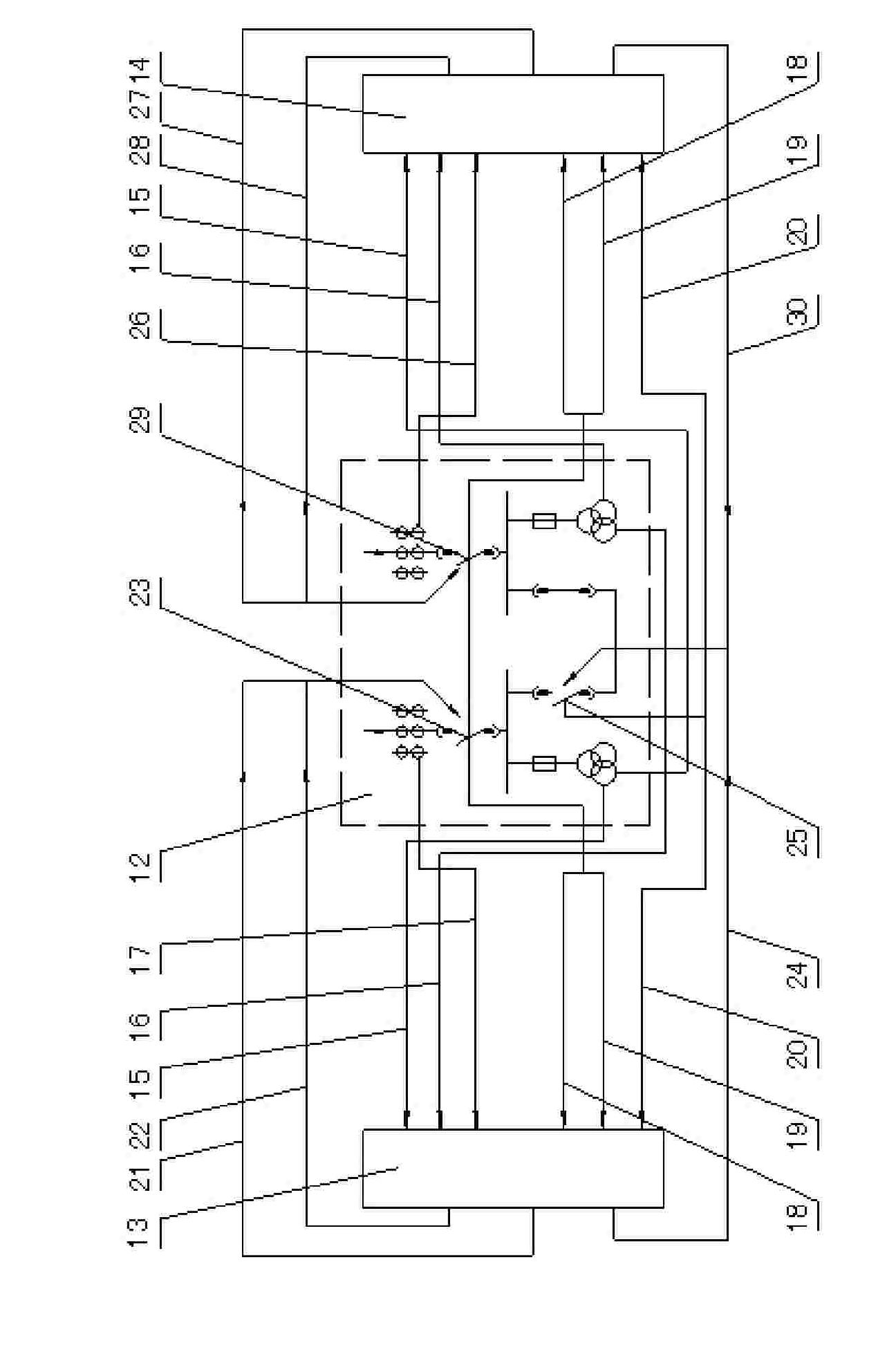 Continuous power supplier and power supply method with single-trunk segmental wiring