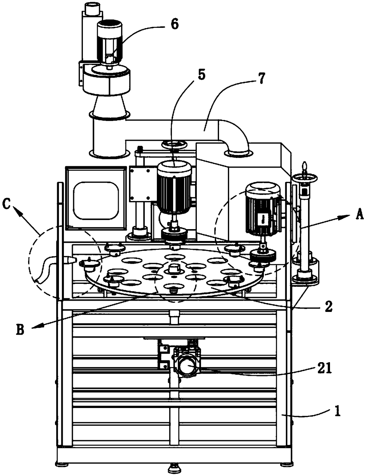 Pump cover deburring cleaning machine