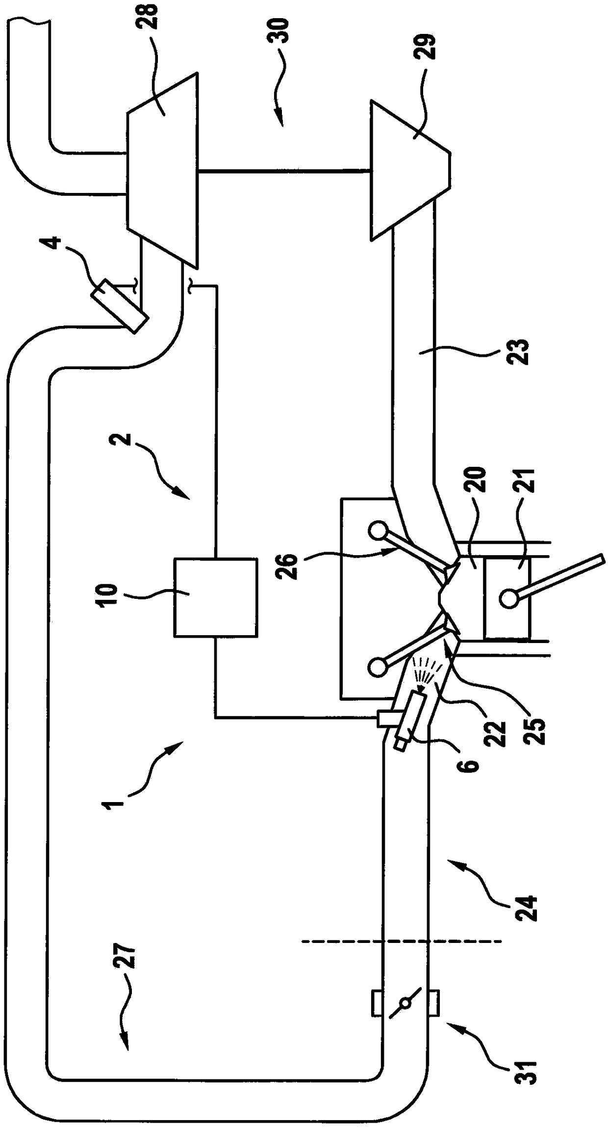 Water injection device of a combustion engine and method for operating same