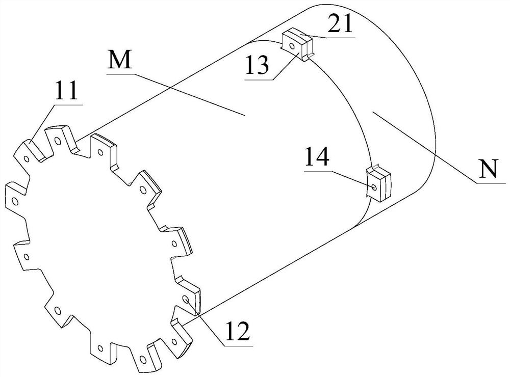 A high-precision workpiece component and an assembly method of the high-precision workpiece component