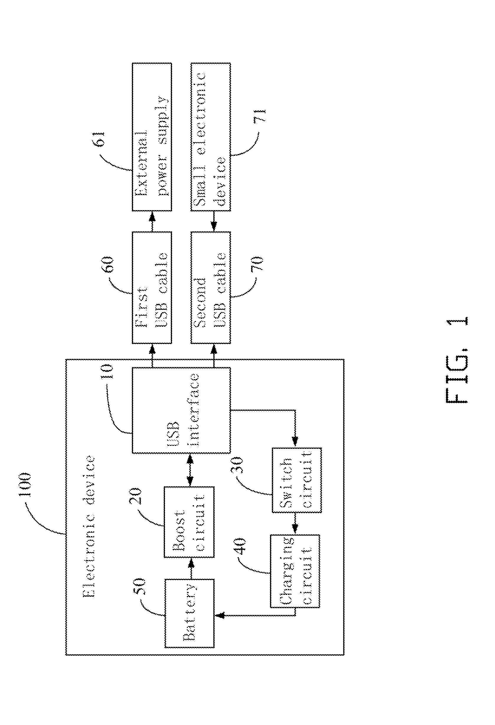 Electronic device with power output function