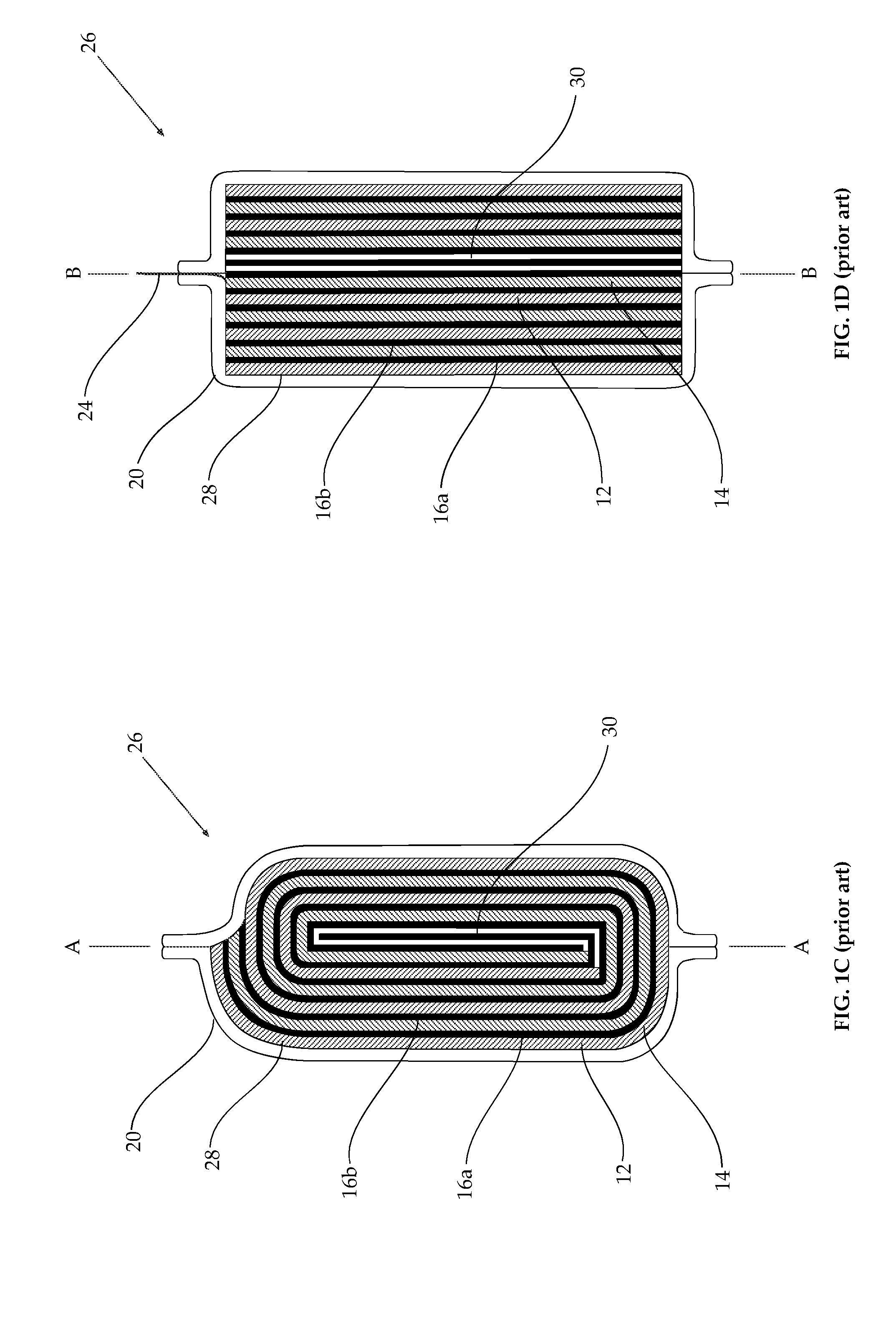 Pouch cell comprising an empty-volume defining component