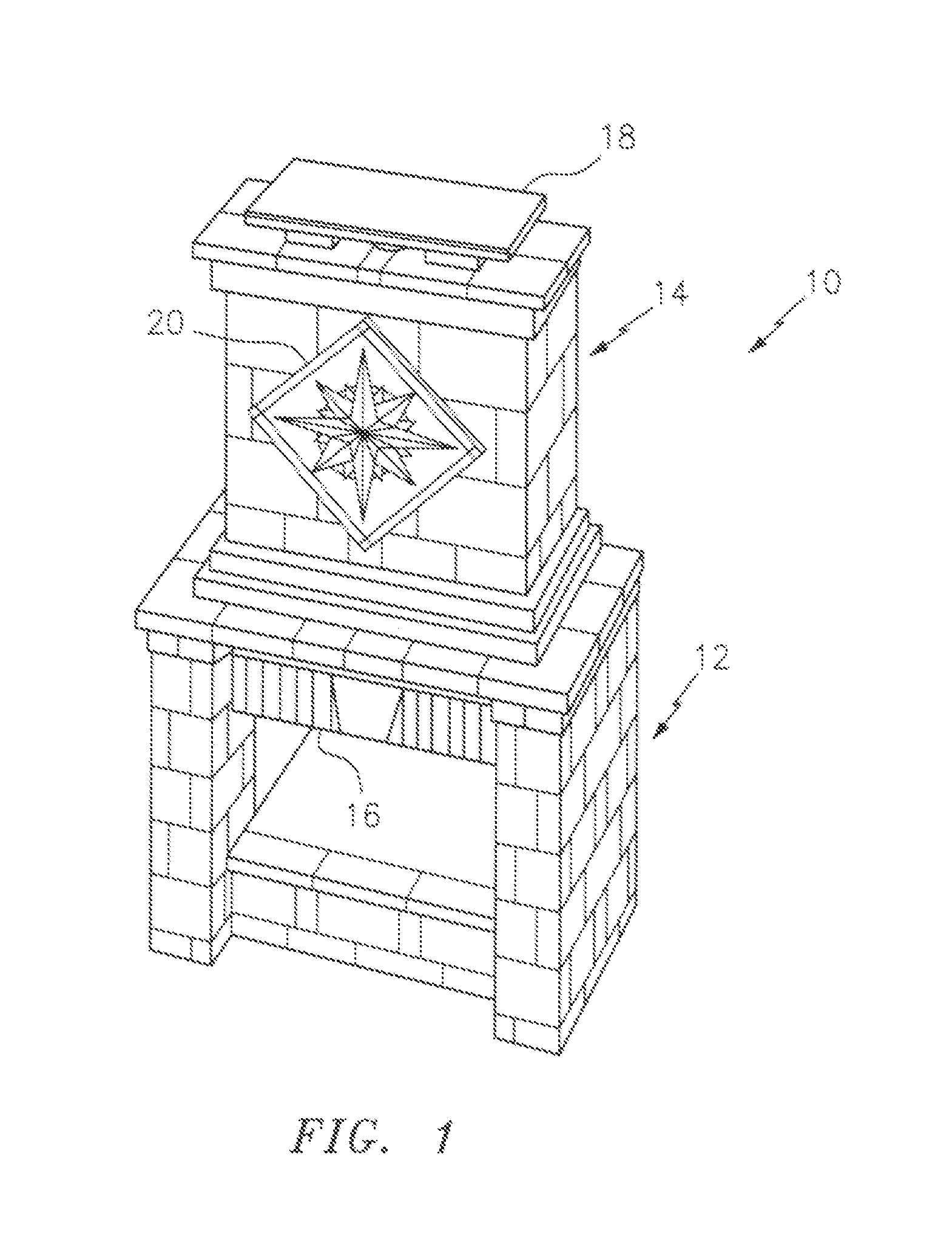 Prefabricated structure for use in constructing outdoor fireplaces and the like and method of making same