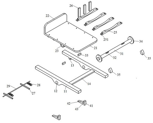 A caliper encircling coil erecting device