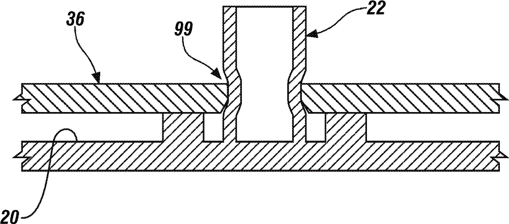 Elastic retaining arrangement for jointed components and method of reducing a gap between jointed components