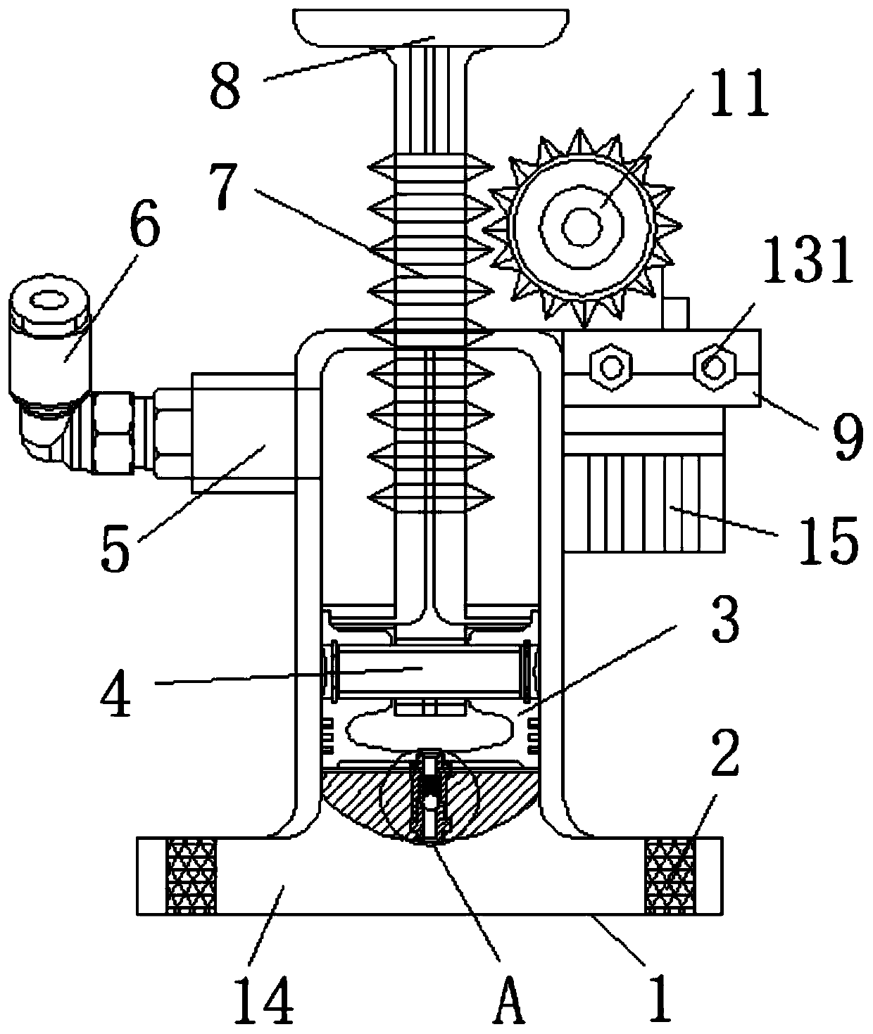 Draining device and method for deep foundation pit pool construction in thermal power plant confined space