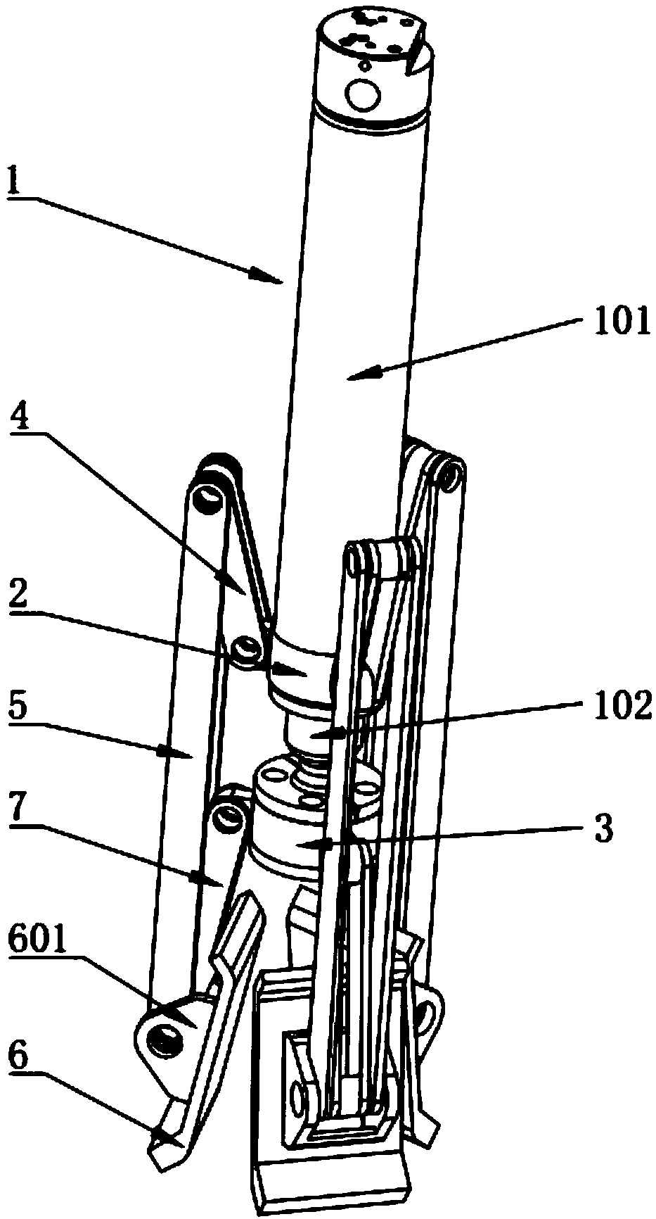 Support mechanism of crane