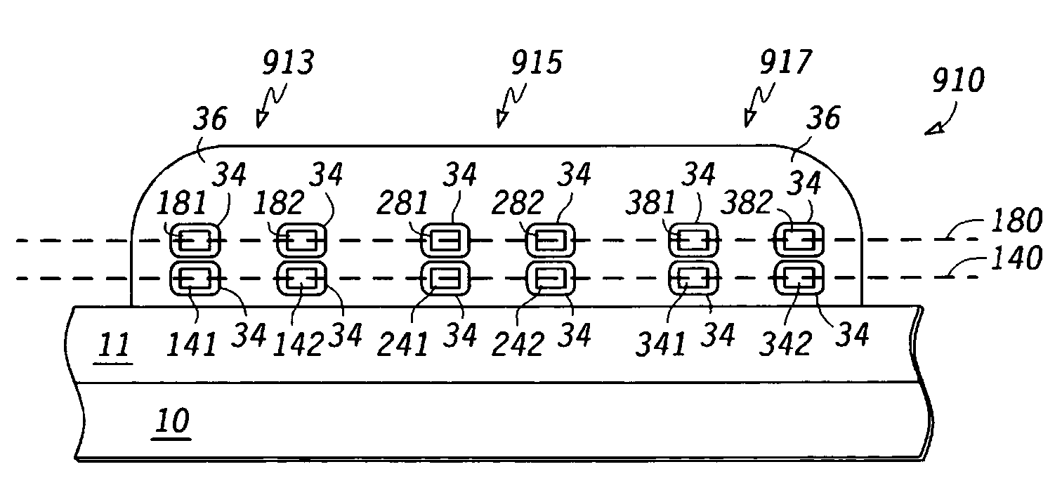 Multi-channel transistor structure and method of making thereof
