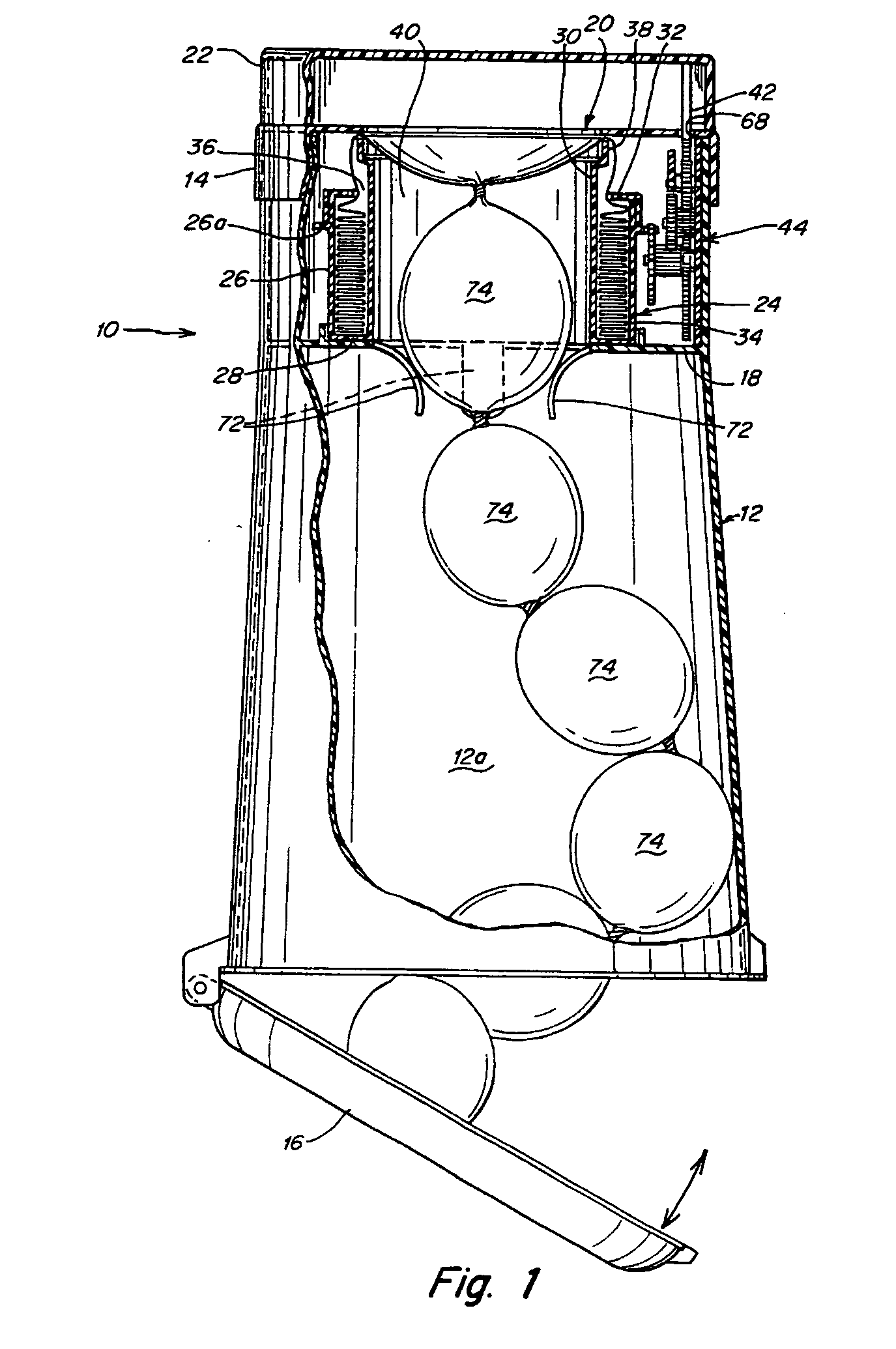 Waste disposal device including rotating cartridge coupled to hinged lid