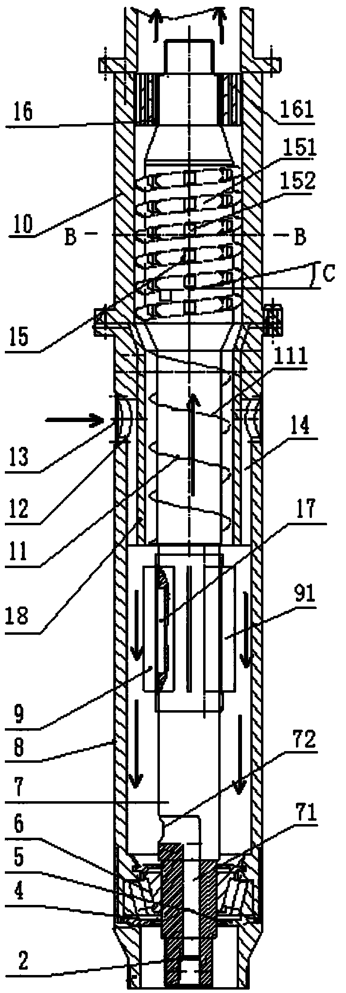 Separation and crushing device of downhole pulverized coals of coalbed methane and method thereof