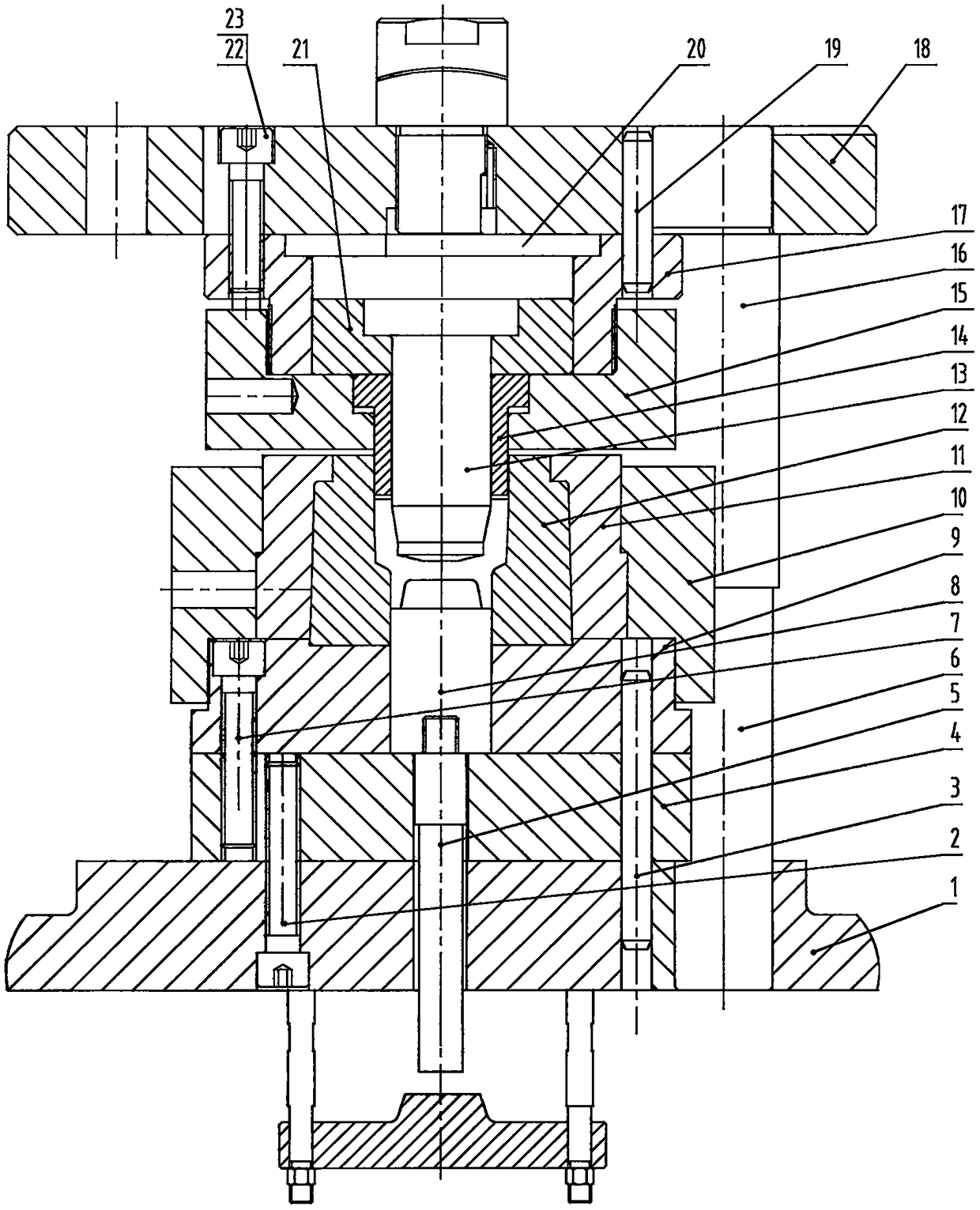 Synchronous extrusion forming mold for H-shaped steel connectors different in wall thickness