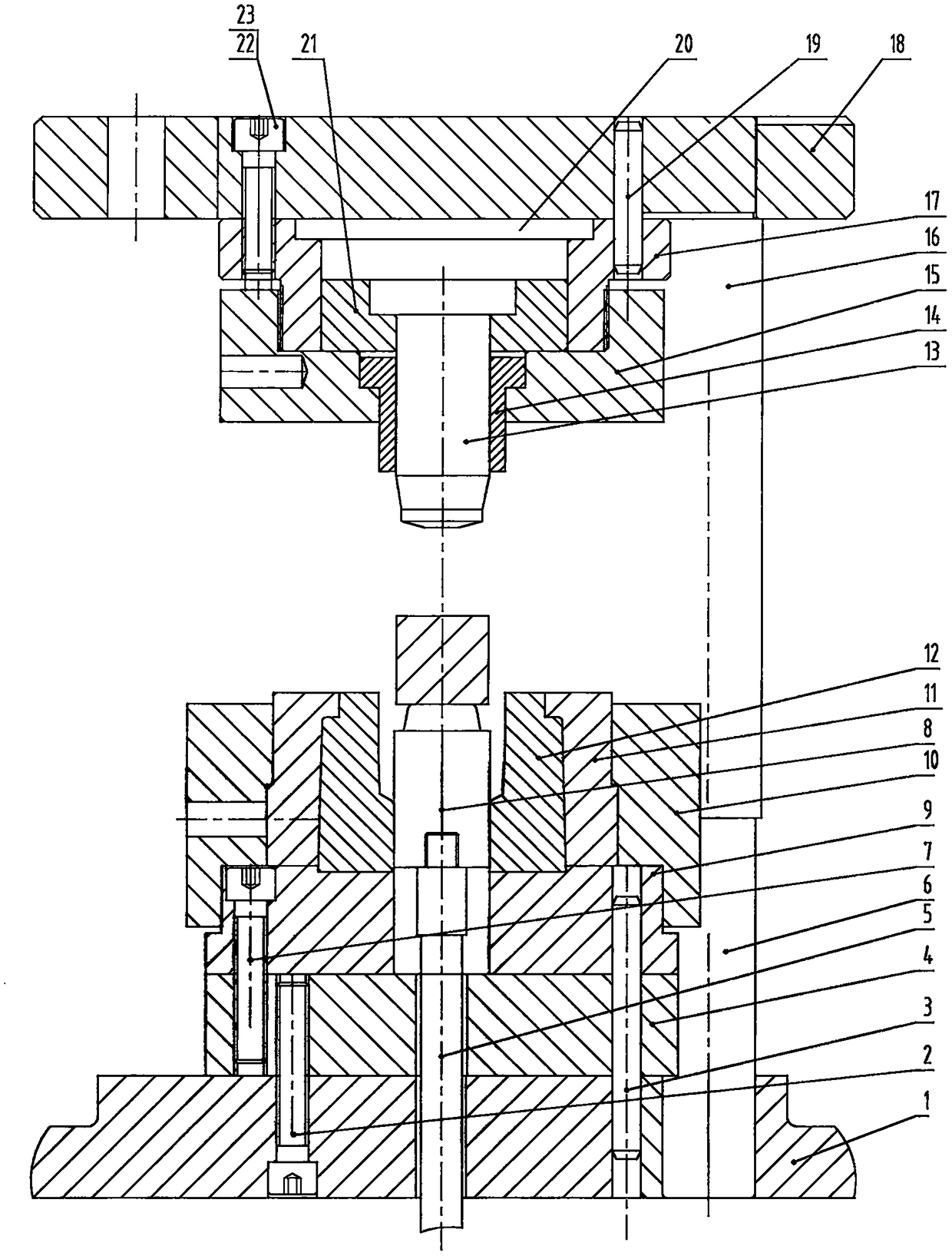 Synchronous extrusion forming mold for H-shaped steel connectors different in wall thickness