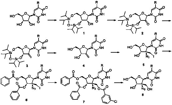 Novel 2'-uridine azide and synthetic method thereof