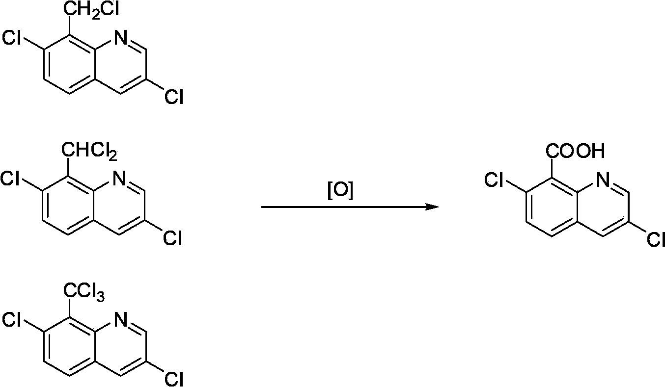 Liquid-phase catalytic oxidation quinclorac preparation method
