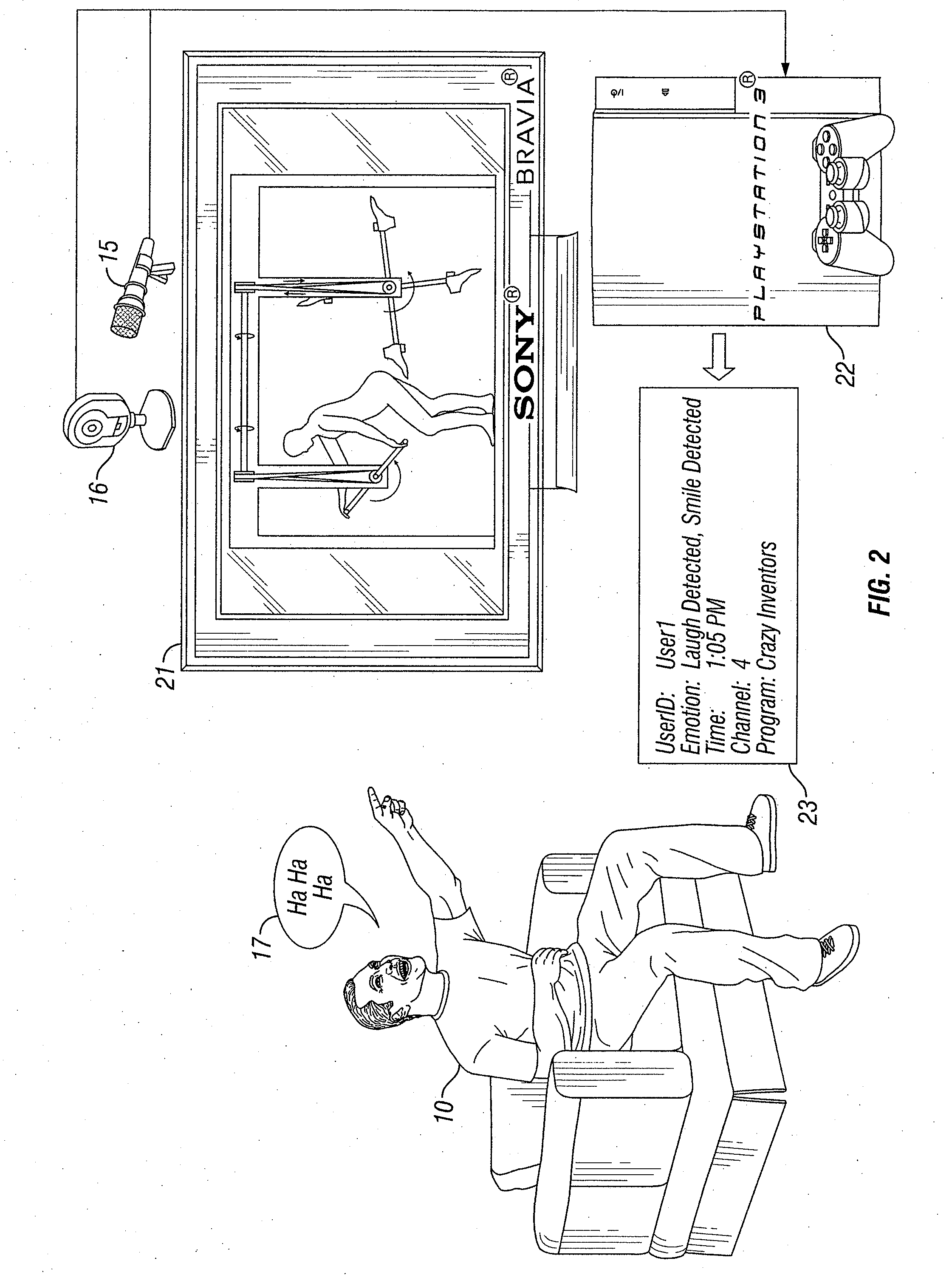 Laugh detector and system and method for tracking an emotional response to a media presentation