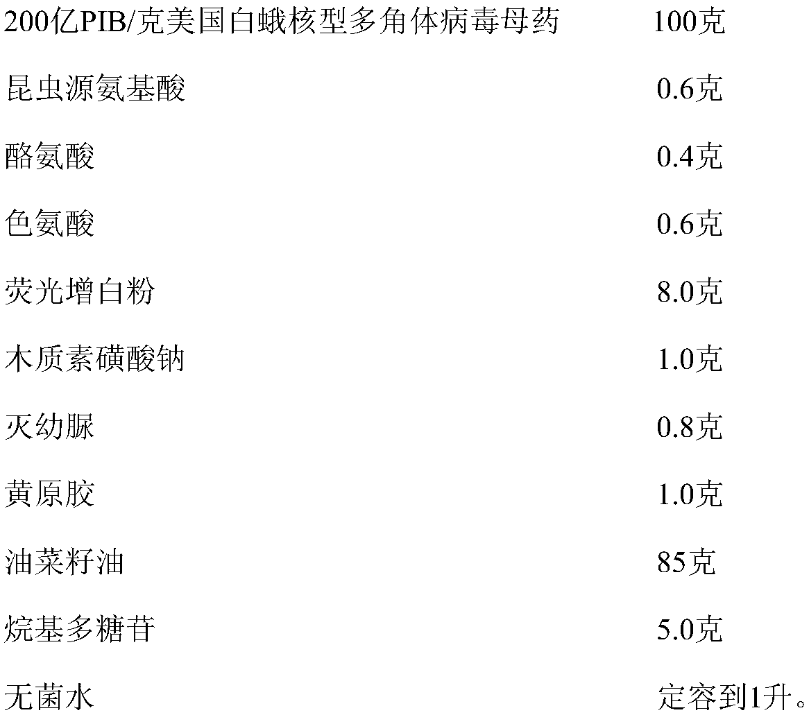 Type-A baculovirus insecticide for preventing hyphantria cunea and preparation method