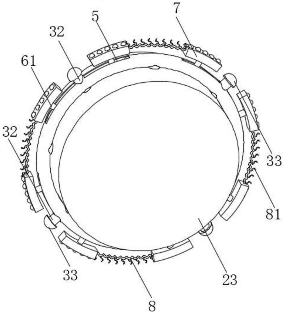 Tubular casting cooling and grinding device