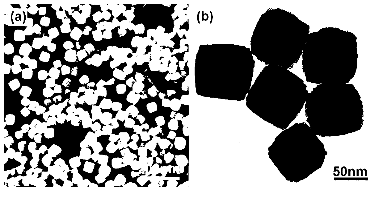 Method for preparing nanometer-level cube-like cobaltosic oxide