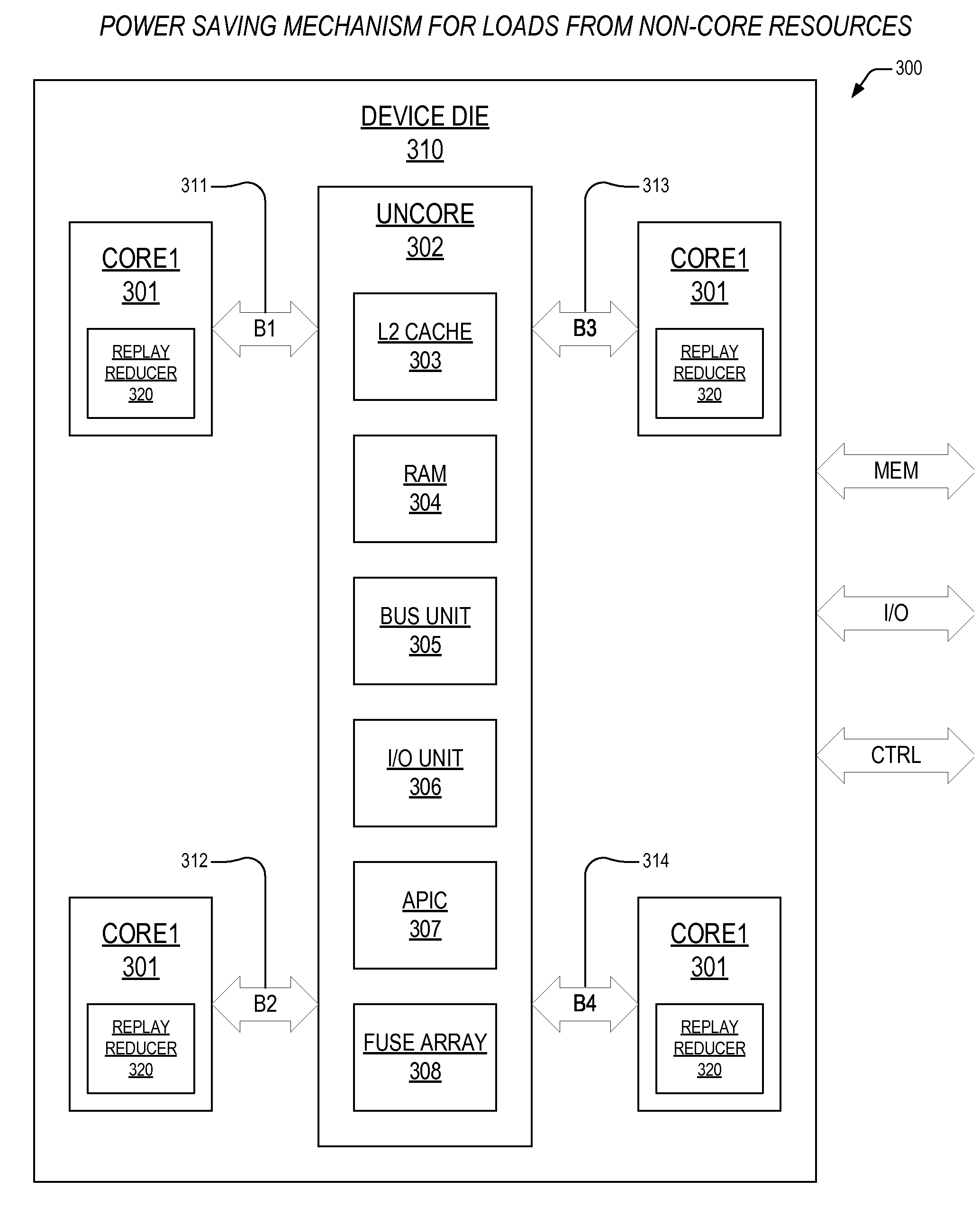 Power saving mechanism to reduce load replays in out-of-order processor