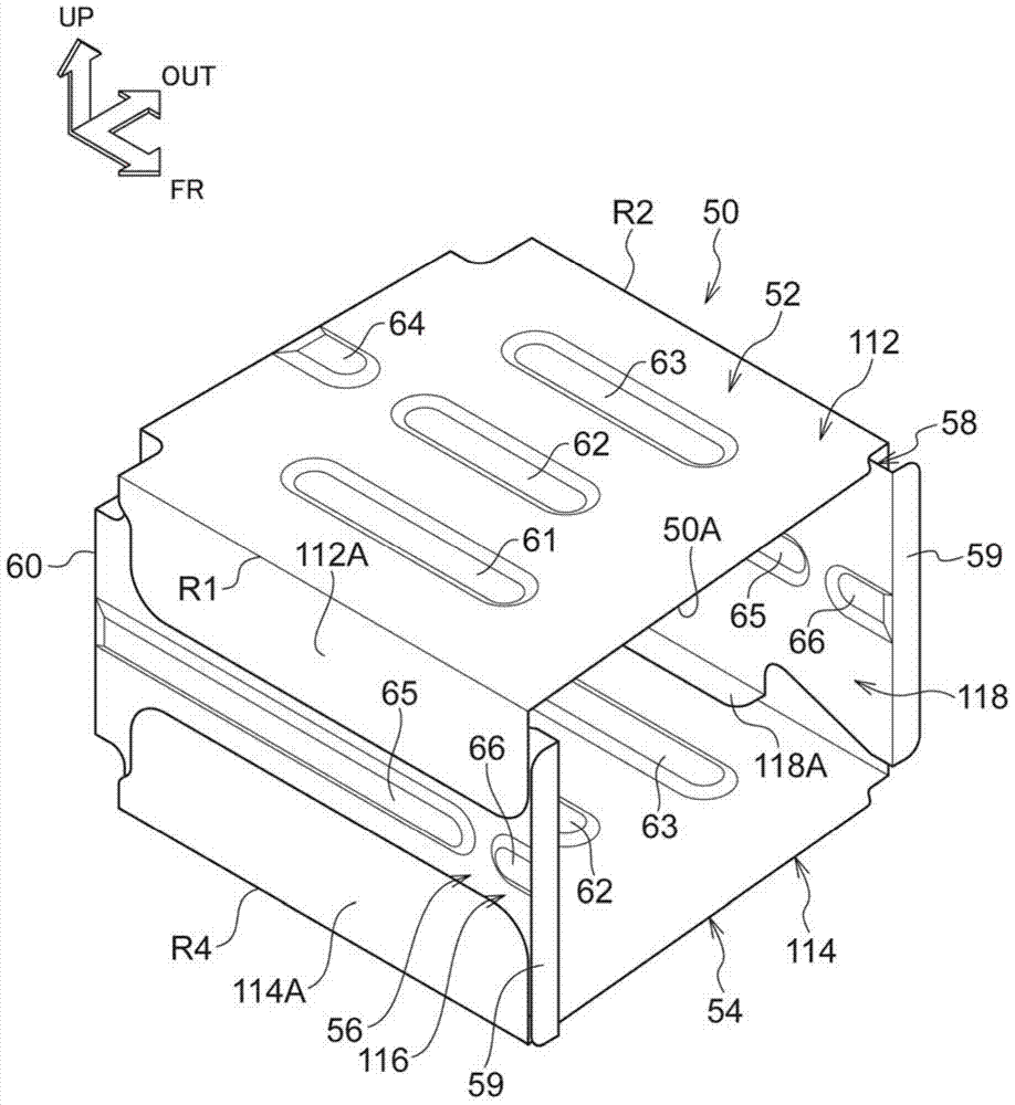 Structure for end part of vehicle