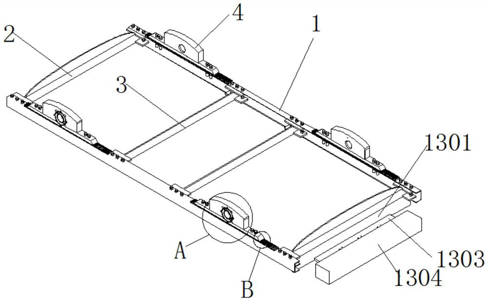 Aluminum alloy light truck frame and preparation method thereof