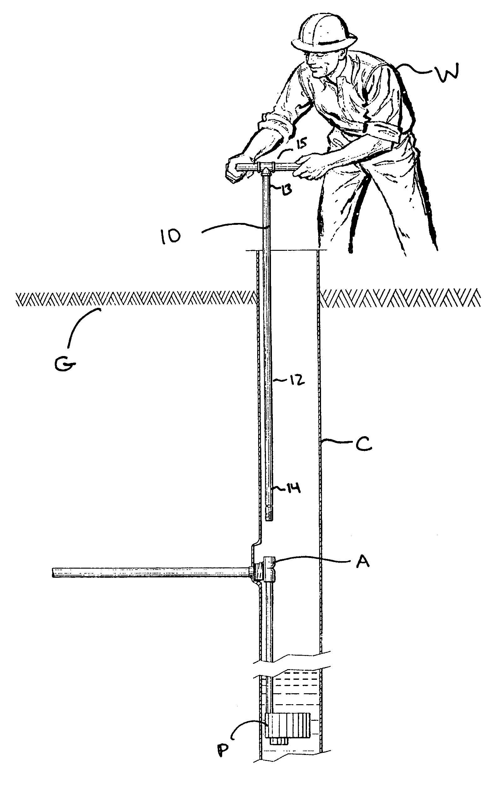 Lift-out device for pitless well adapters