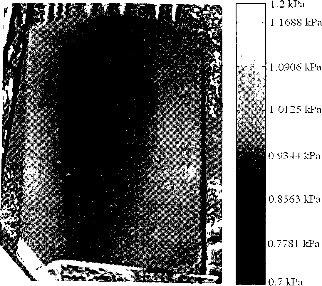 Optical pressure sensitive coating gauging pressure accuracy enhancing method