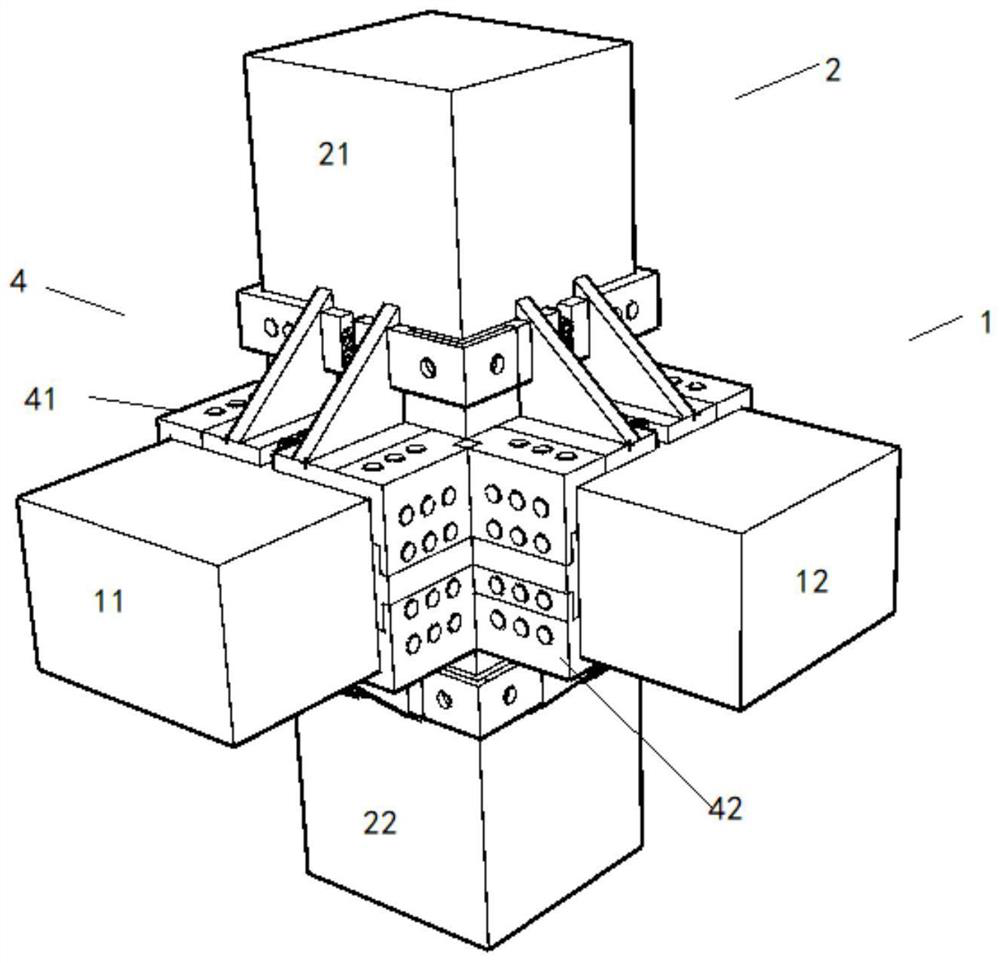 Splicing type steel sleeve and mortise and tenon joint steel-wood combined joint