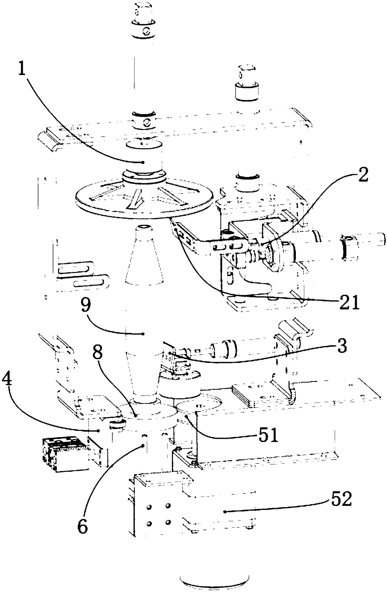 Thread end finding arrangement system for automatic thread end finding equipment of automatic bobbin winder