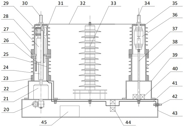 Neutral point vacuum gap grounding complete equipment for 110kV transformer