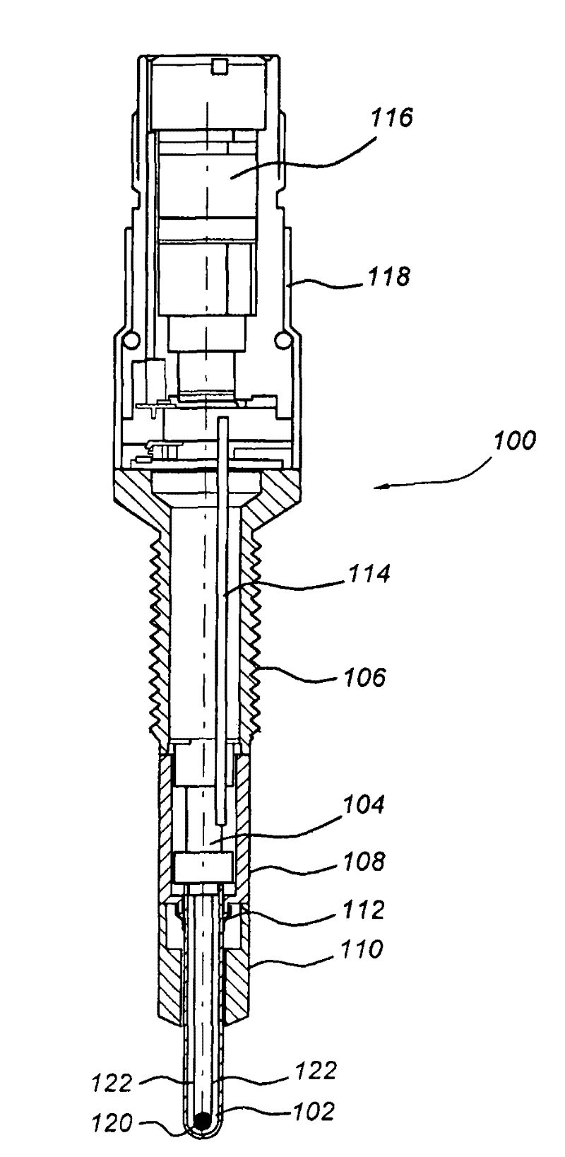 A piezoresistive pressure-measuring plug for a combustion engine