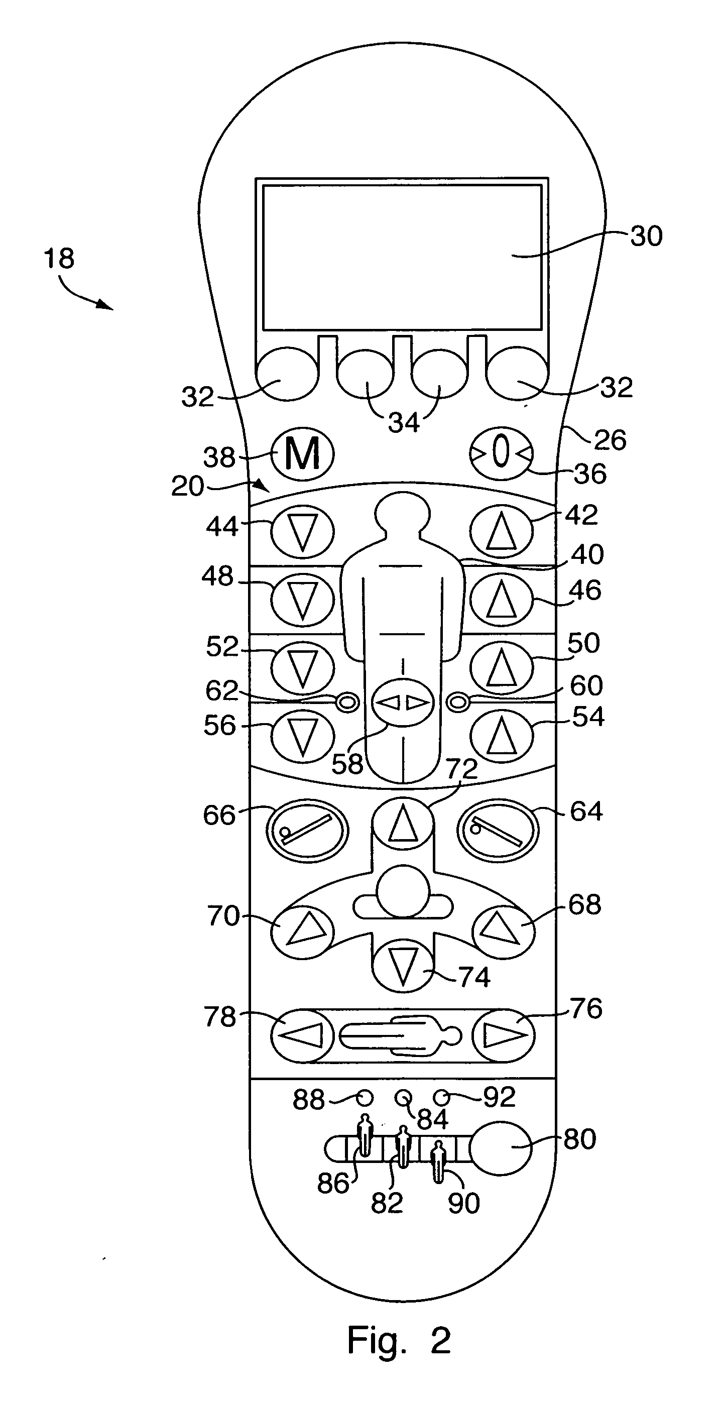 Apparatus for adjusting the bed of an operating table