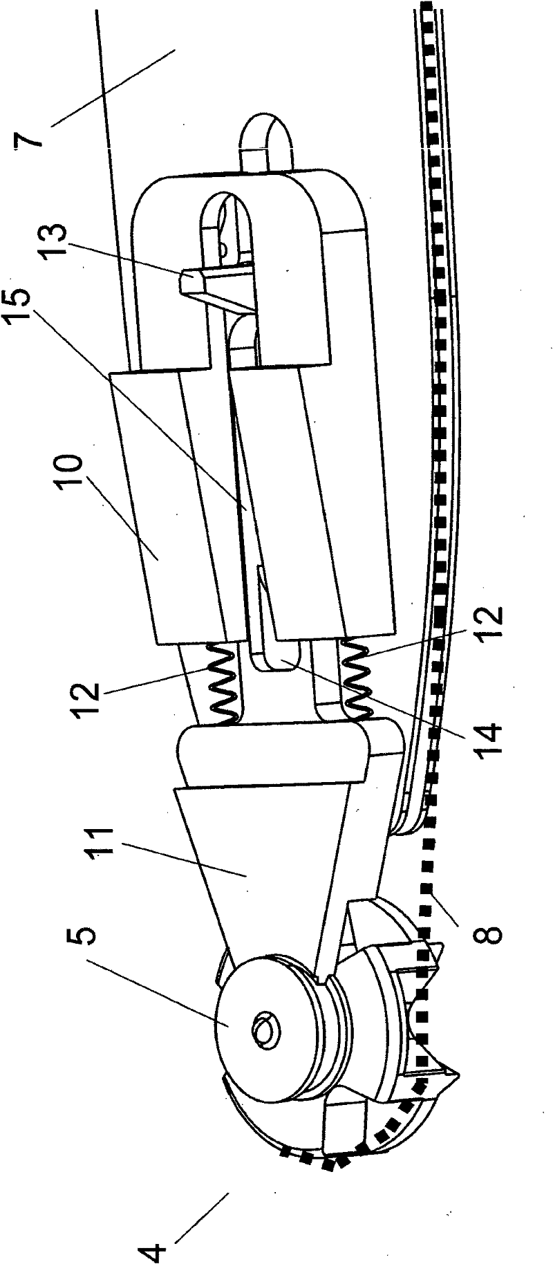Quick-tightening device for chain saw and chain unit for same